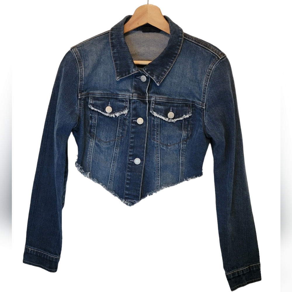 NY & Co. Women's Distressed Jean Jacket Size Medium